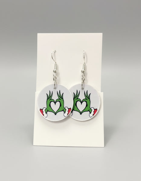 TF Design Round Christmas Earrings