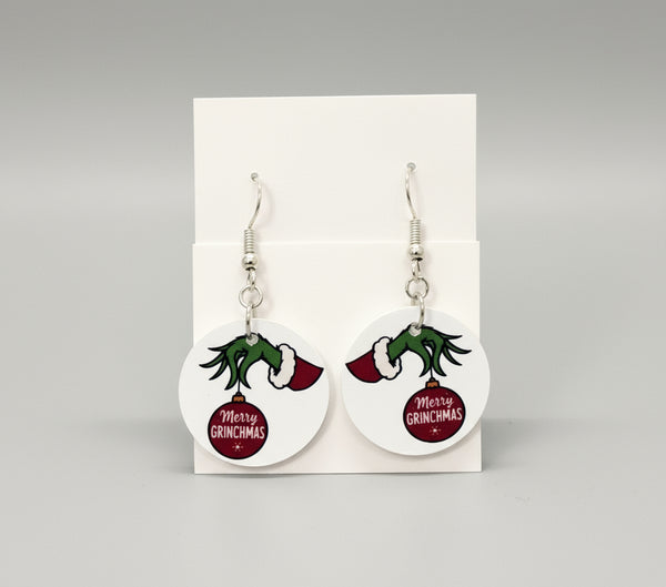 TF Design Round Christmas Earrings