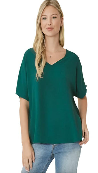 Miss Make Your Life Easy Top -  Royal Blue, Bright Pink, Black, Off White, Rust, Hunter Green, Tomato, Mint Sprig Green, Neon Lime, and Orange