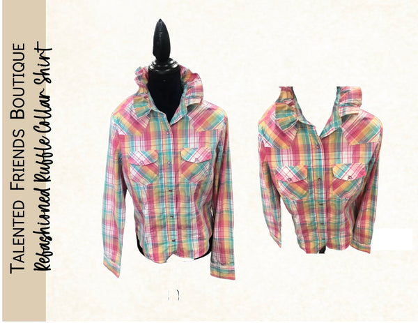 TF Refashioned Ruffle Collar Shirts