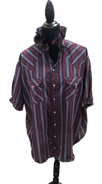 TF Refashioned Ruffle Collar Shirts