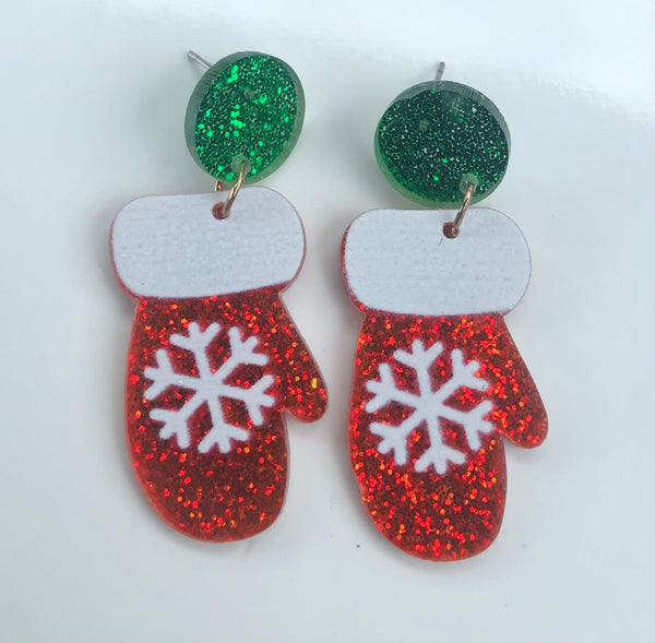 Acrylic Christmas Earrings