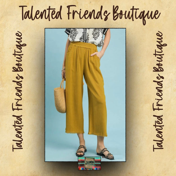 Miss Tight Schedule Pants - Mustard Green