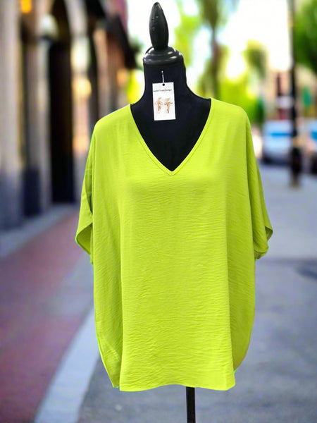 Miss Make Your Life Easy Top -  Royal Blue, Bright Pink, Black, Off White, Rust, Hunter Green, Tomato, Mint Sprig Green, Neon Lime, and Orange