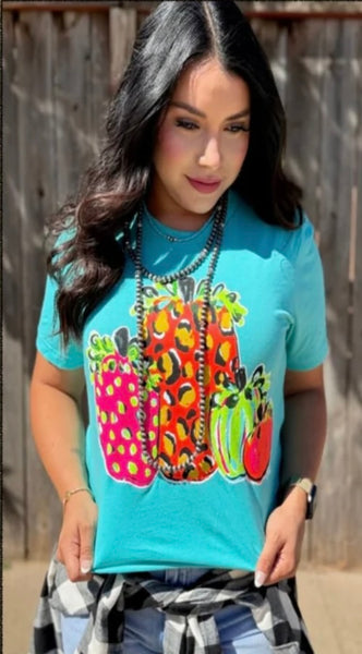 Fall - Callie Ann's Neon Pumpkin - Sea Green