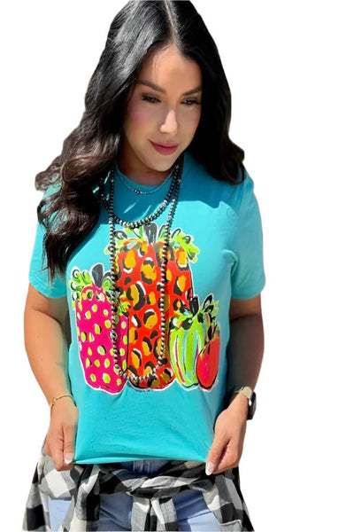 Fall - Callie Ann's Neon Pumpkin - Sea Green