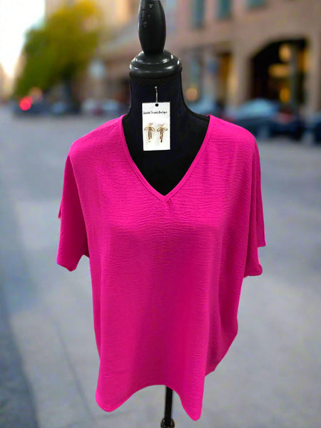 Miss Make Your Life Easy Top -  Royal Blue, Bright Pink, Black, Off White, Rust, Hunter Green, Tomato, Mint Sprig Green, Neon Lime, and Orange