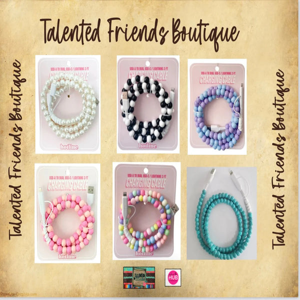 Beaded Phone Charging Cable