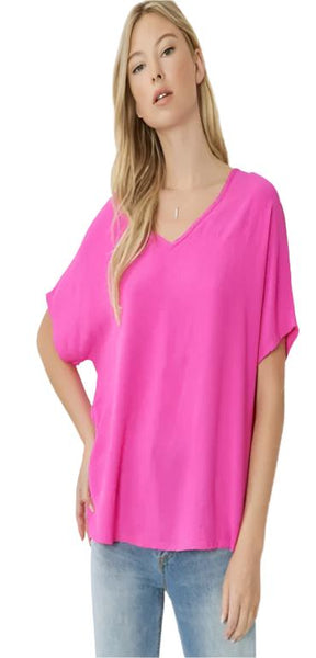 Miss Make Your Life Easy Top -  Royal Blue, Bright Pink, Black, Off White, Rust, Hunter Green, Tomato, Mint Sprig Green, Neon Lime, and Orange