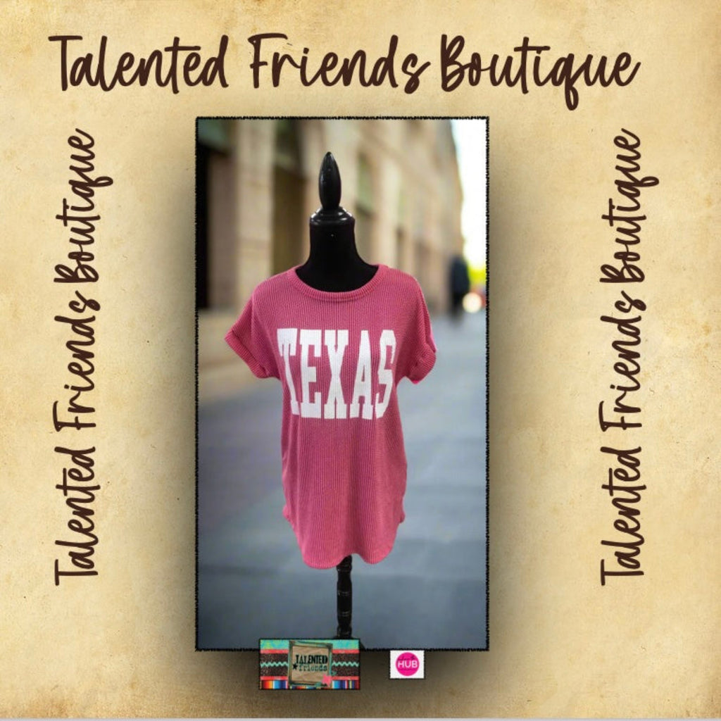 Miss Texas Bold Top - Pink