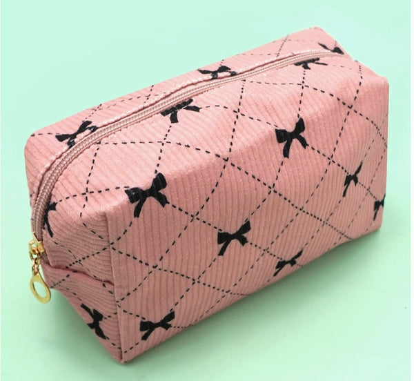 Trendy Bow Cosmetic Pouch