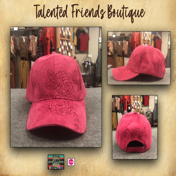 TF Designs - Burned Faux Suede Ball Caps