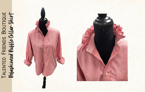 TF Refashioned Ruffle Collar Shirts