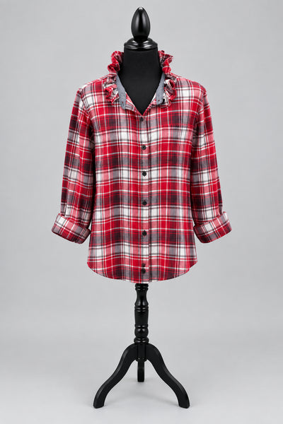 TF Refashioned Ruffle Collar Shirts