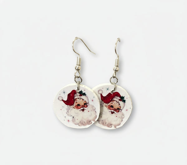 TF Design Round Christmas Earrings