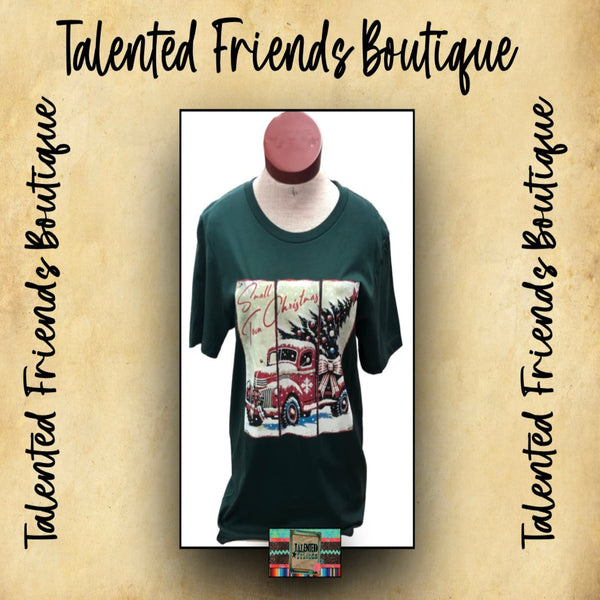 Small Town Christmas - Red Pickup Truck