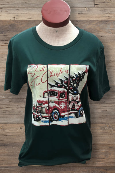 Small Town Christmas - Red Pickup Truck