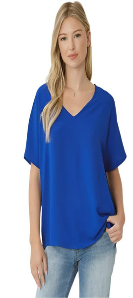 Miss Make Your Life Easy Top -  Royal Blue, Bright Pink, Black, Off White, Rust, Hunter Green, Tomato, Mint Sprig Green, Neon Lime, and Orange