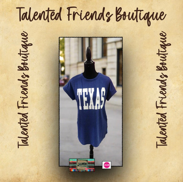Miss Texas Bold Top - Royal Blue