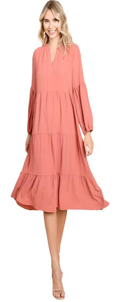 CAS - Miss Coming Back For You Midi Dress  - Rust