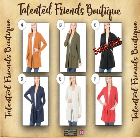 Slouchy Pocket Open Cardigan