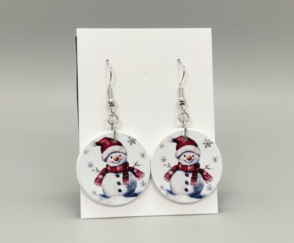 TF Design Round Christmas Earrings