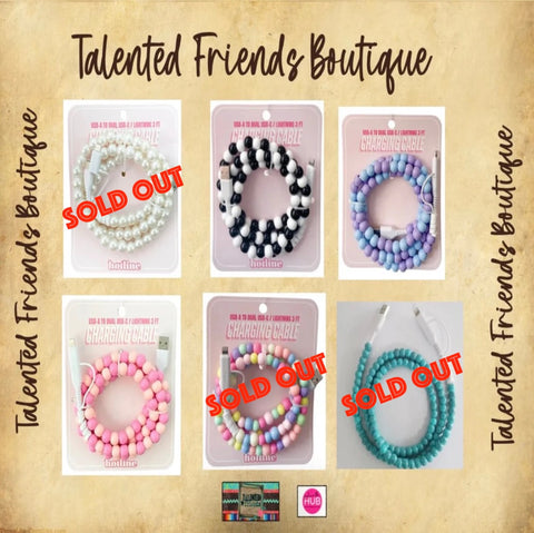 Beaded Phone Charging Cable