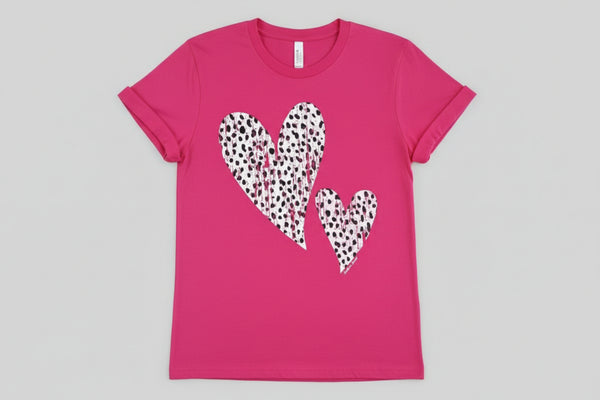 Double Heart Speckled Tee