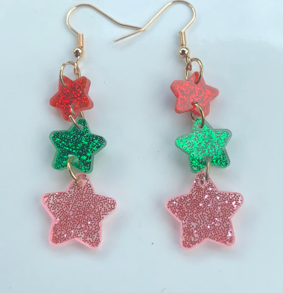 Acrylic Christmas Earrings