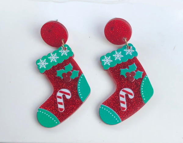 Acrylic Christmas Earrings