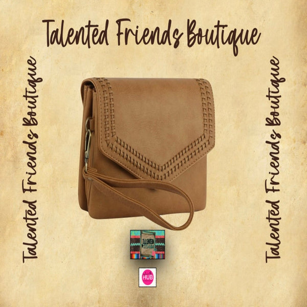 Front Flap Convertible Clutch Crossbody Wristlet