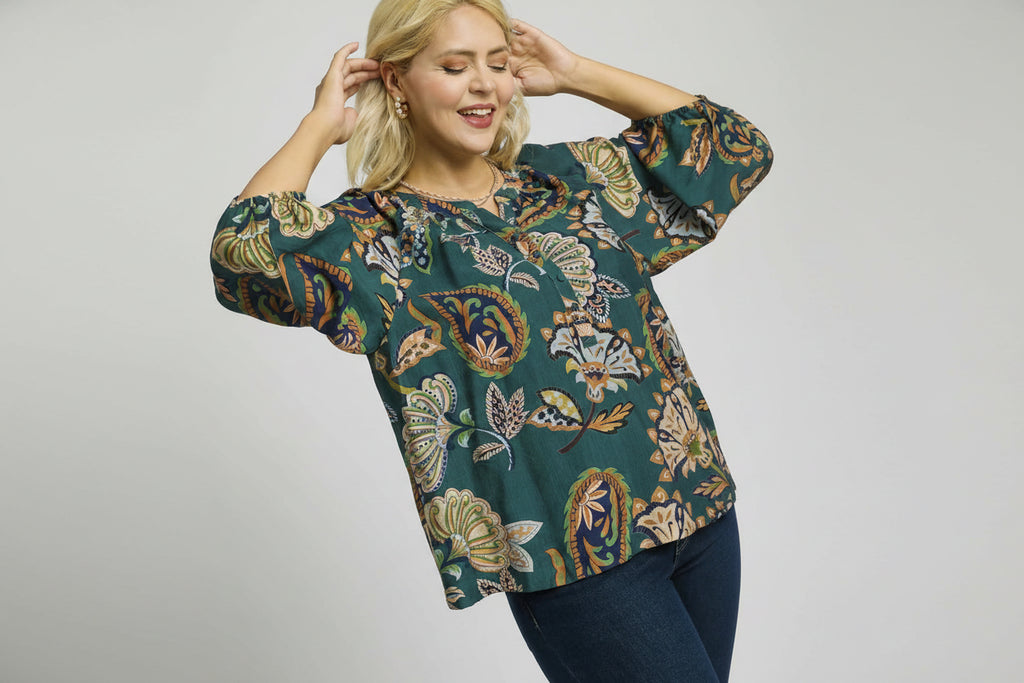 Miss Lead The Way Blouse - Teal