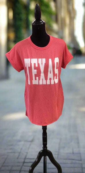 Miss Texas Bold Top - Coral