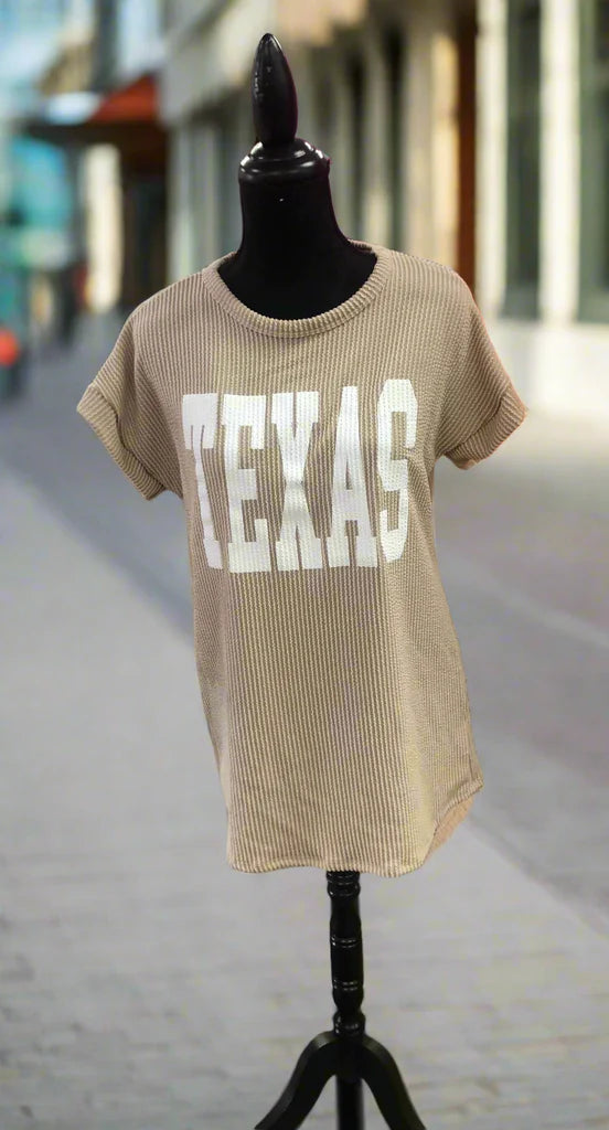 Miss Texas Bold Top - Oatmeal