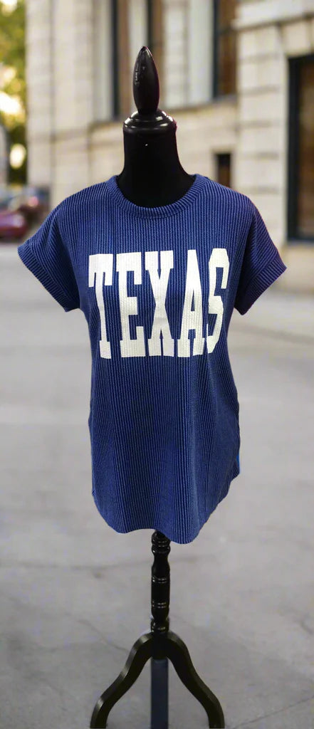Miss Texas Bold Top - Royal Blue