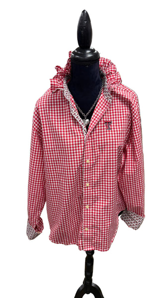 TF Refashioned Ruffle Collar Shirts