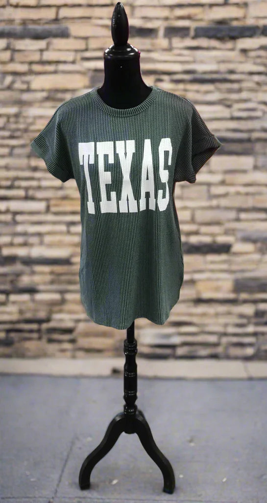 Miss Texas Bold Top - Vintage Olive