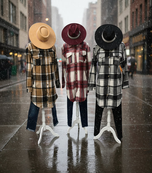 Long Plaid Shackets