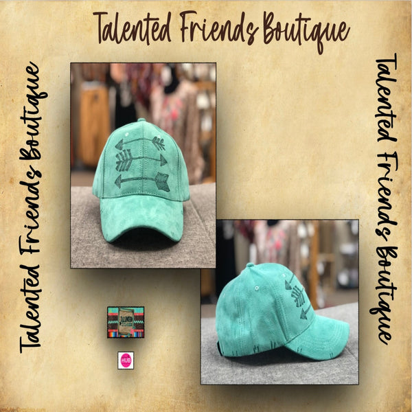 TF Designs - Burned Faux Suede Ball Caps