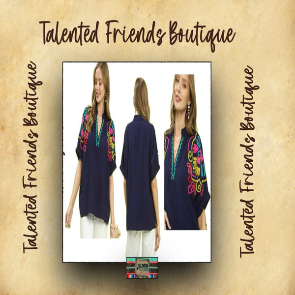 Miss Bethany Blouse - Navy