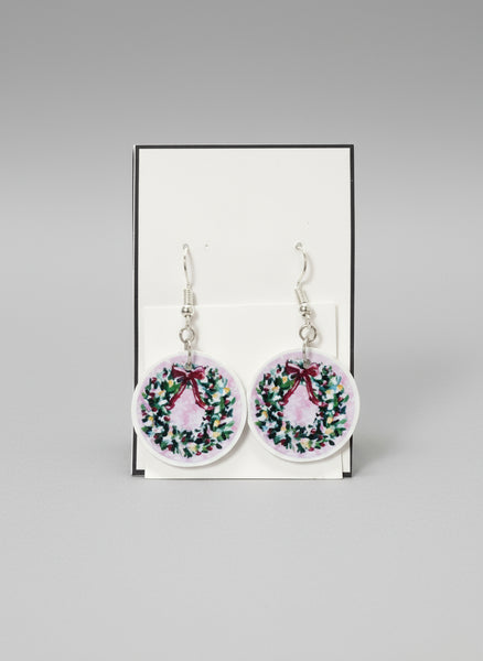 TF Design Round Christmas Earrings