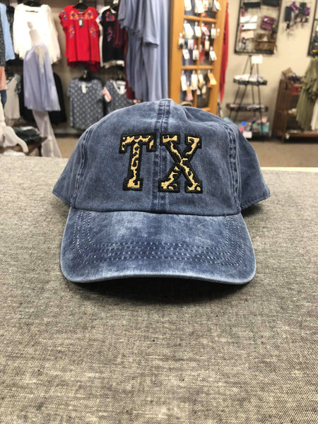 Vintage Denim Caps W/Texas