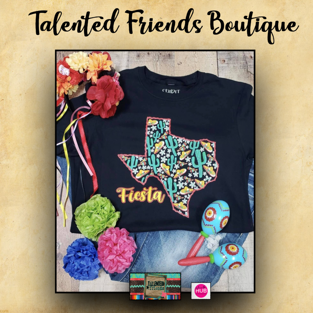 Fiesta, Cactus, Sombreros, & Texas T-shirt