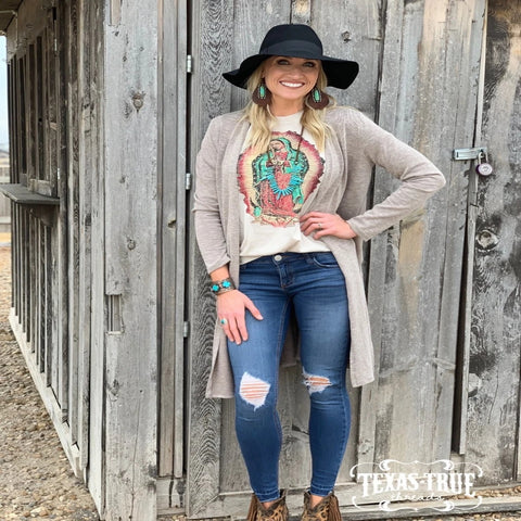 Miss Toffee Ribbed Cardigan