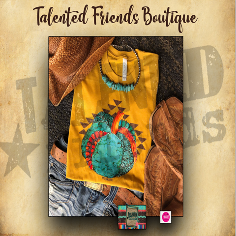 Turquoise Slab Pumpkin T-shirt