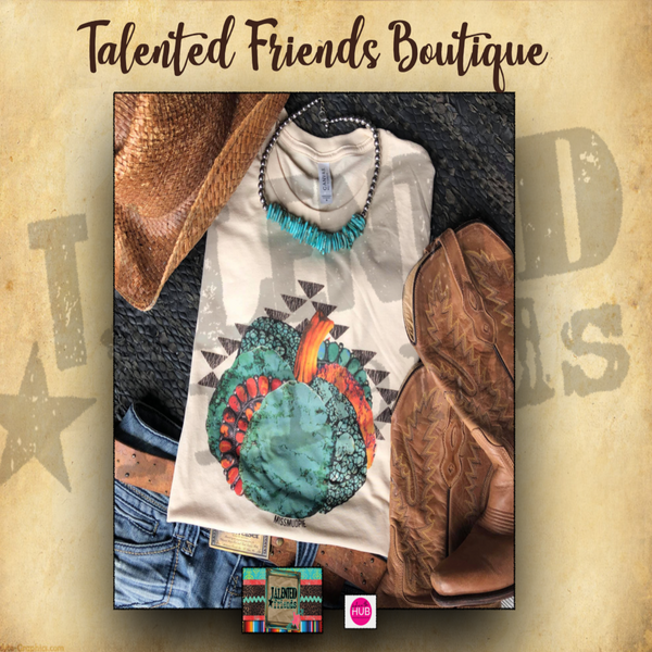 Turquoise Slab Pumpkin T-shirt