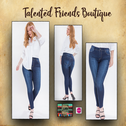 Women 1 Button Skinny Jean