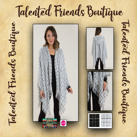 Miss Plaid Hooded Wrap