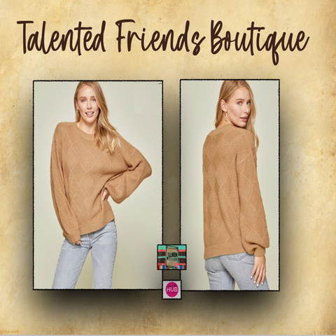 Miss Speak To Me Mocha Sweater