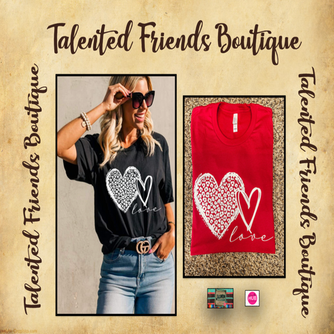 Miss Leopard Heart Duo T-shirt